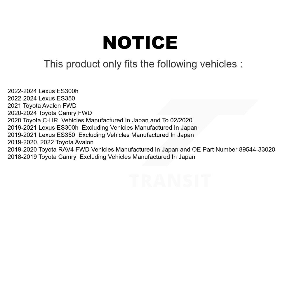 Paire d'assemblage de roulement et de moyeu de roue arrière, pour Toyota RAV4 Camry Lexus C-HR ES350