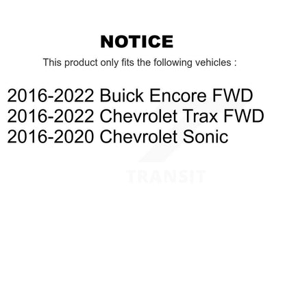 Kit d'assemblage de moyeu de roulement de roue avant et arrière, pour Buick Encore Chevrolet Trax Sonic