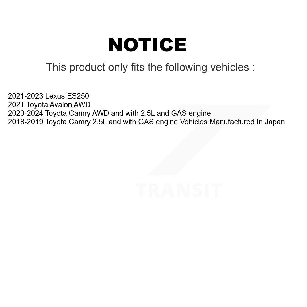 Kit d'assemblage de roulement et moyeu de roue avant et arrière, pour Toyota Camry Lexus ES250 Avalon
