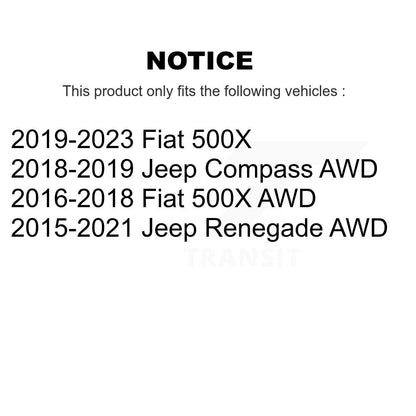 Kit d'assemblage de roulement et moyeu de roue avant et arrière, pour Jeep Compass Renegade Fiat 500X