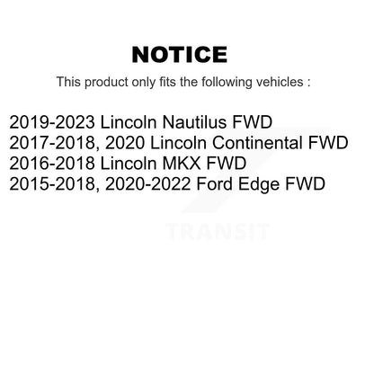 Kit d'assemblage de moyeu de roulement de roue avant et arrière, pour Ford Edge Lincoln Nautilus MKX FW