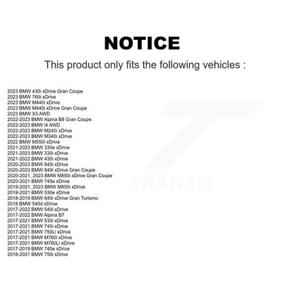 Paire d'assemblage de roulement et moyeu de roue avant, pour BMW X3 330i xDrive 530i 540i i4 330