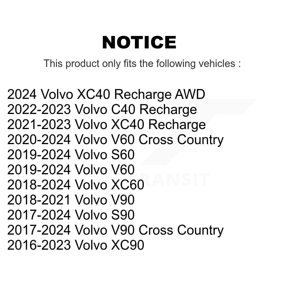 Paire d'assemblage de moyeu de roulement de roue avant, pour Volvo XC60 XC90 XC40 Recharge S60 V60