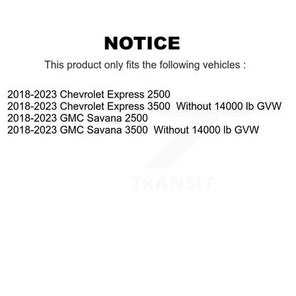 Paire d'assemblage de moyeu de roulement de roue avant, pour GMC Chevrolet Savana 2500 Express 350
