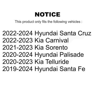 Paire d'assemblage de moyeu de roulement de roue avant, pour Hyundai Santa Fe Kia palissade Sorento
