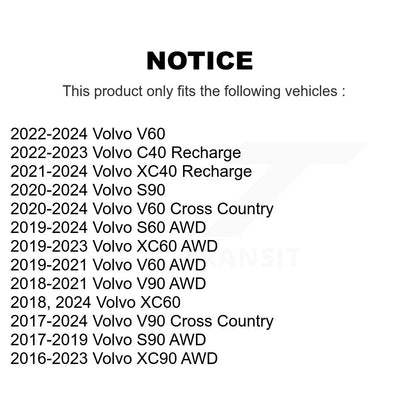 Paire d'assemblage de roulement et moyeu de roue arrière, pour Volvo XC60 XC90 XC40 Recharge S60 V6