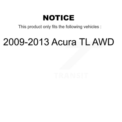 Kit d'assemblage de roulement et moyeu de roue avant et arrière pour Acura TL AWD 2009-2013