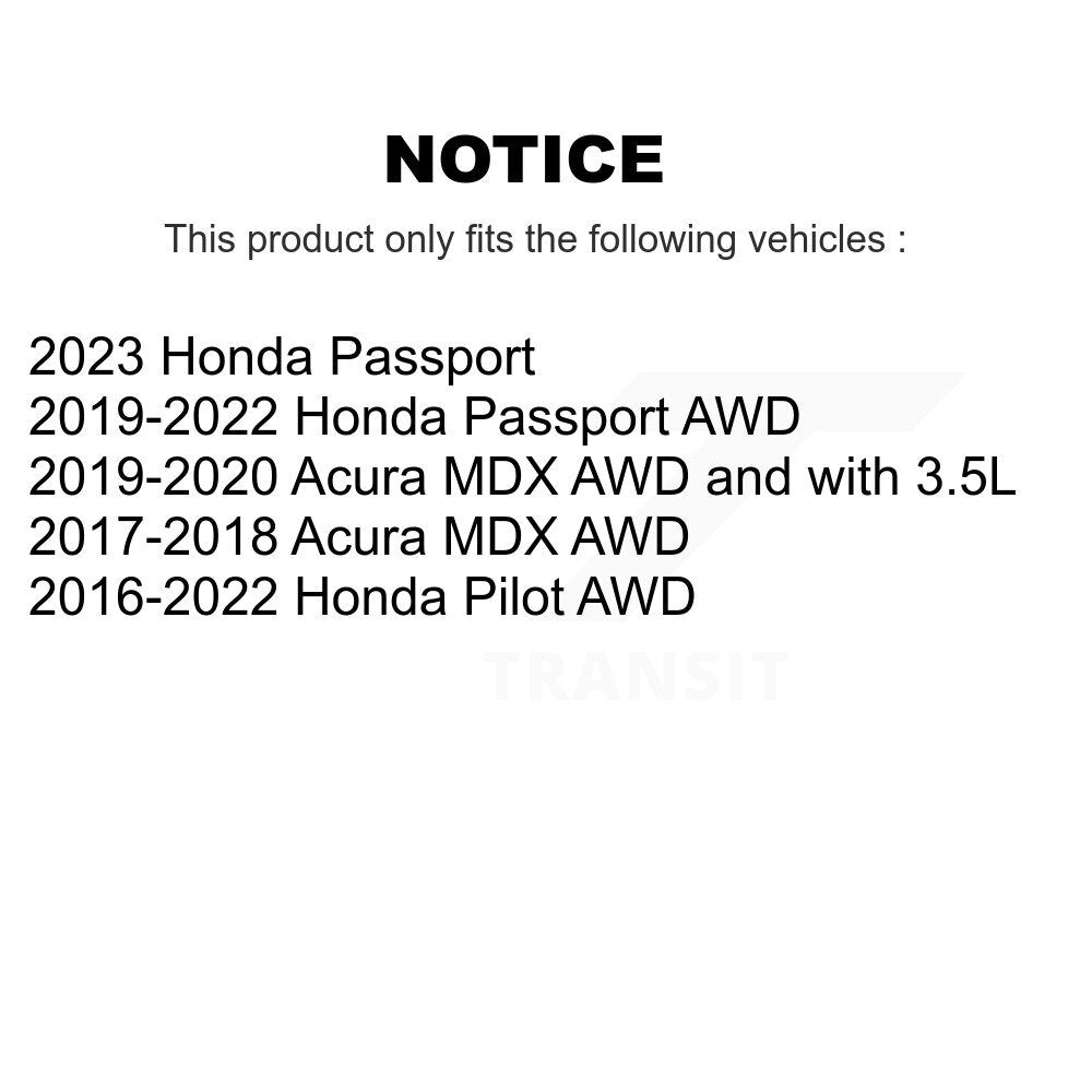 Kit d'assemblage de roulement et moyeu de roue avant et arrière, pour Honda Pilot Acura MDX Passpor