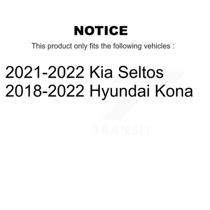 Paire d'assemblage de roulement et de moyeu de roue avant, pour Hyundai Kona Kia Seltos K70-10206