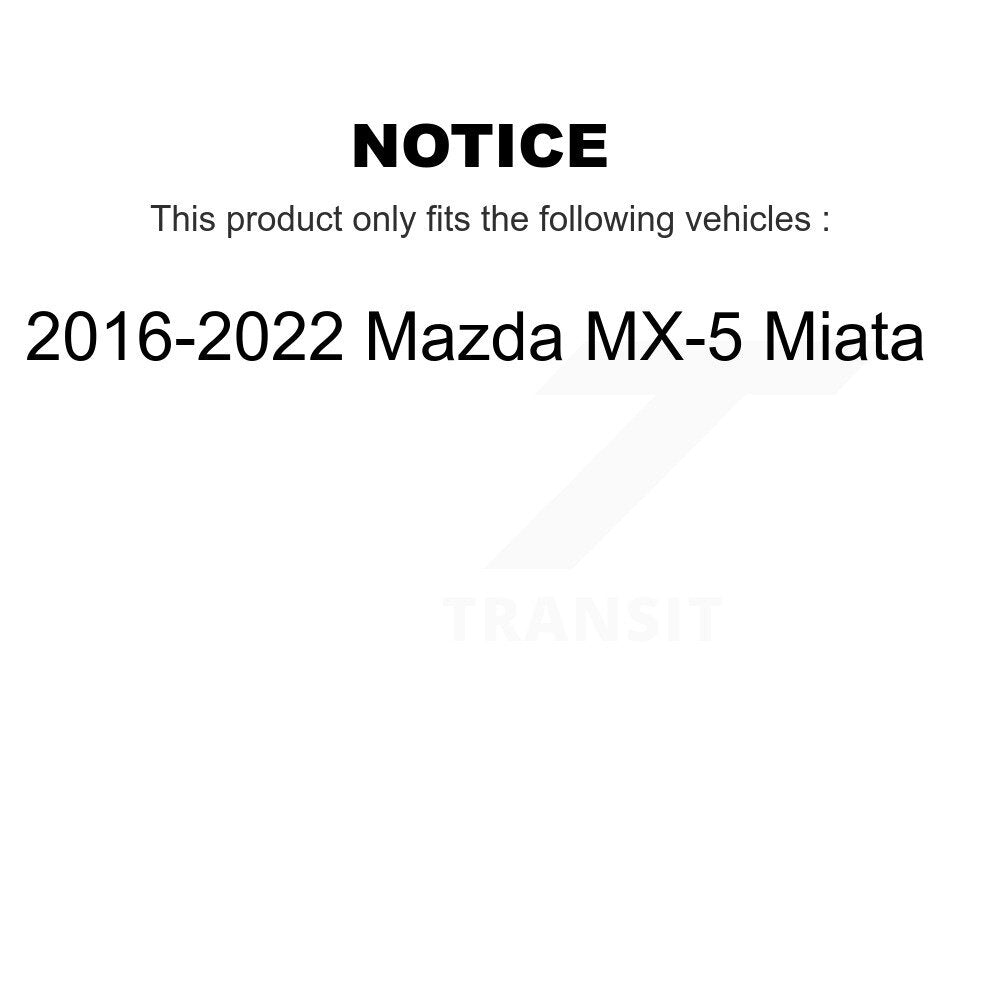 Paire d'assemblage de roulement et de moyeu de roue avant pour Mazda MX-5 Miata 2016 – 2022