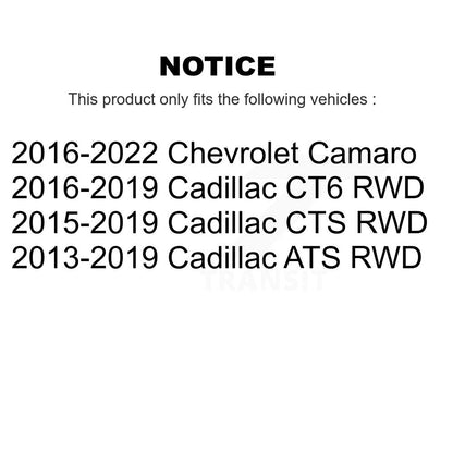 Paire d'assemblage de moyeu de roulement de roue avant, pour Cadillac ATS Chevrolet Camaro cds CT6