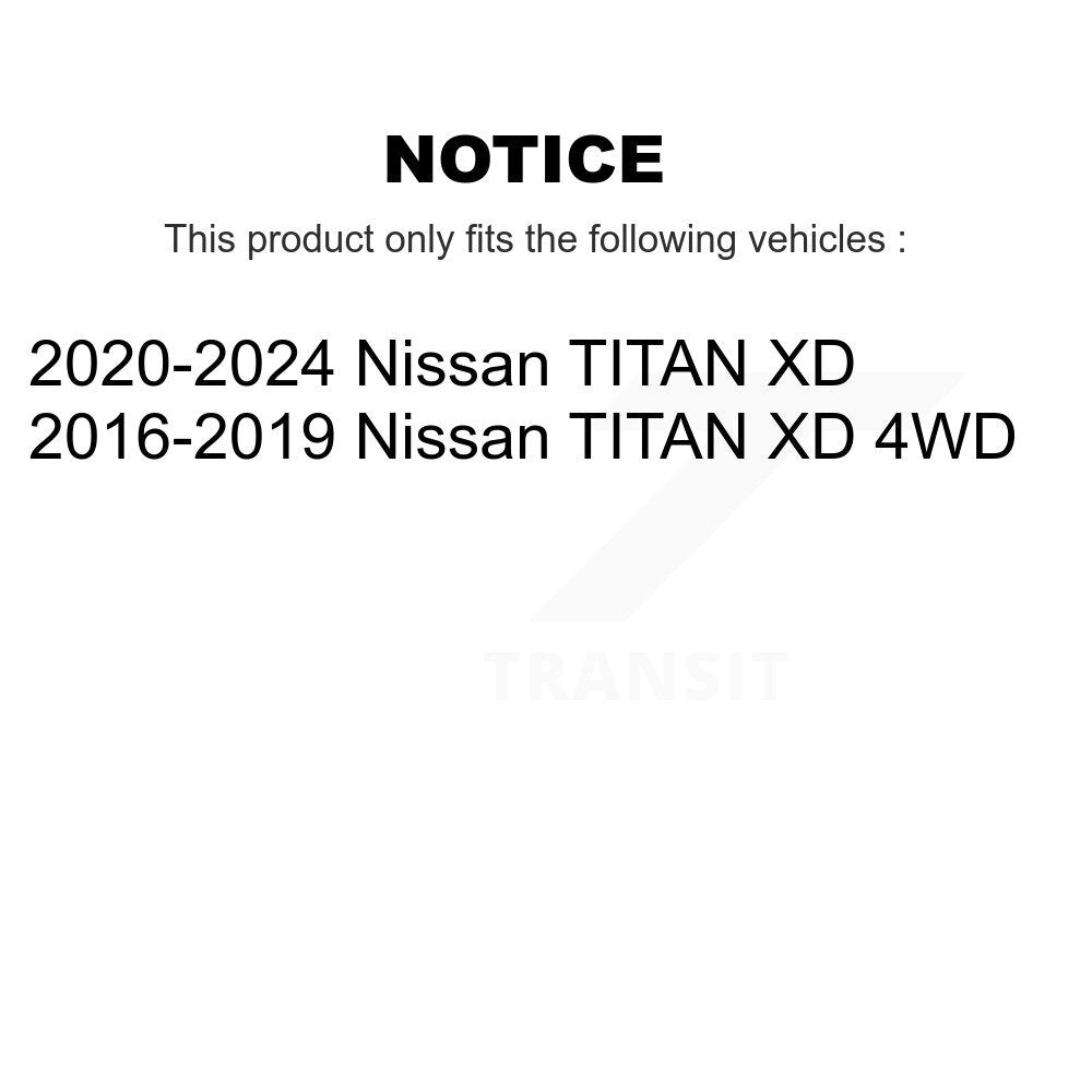 Paire d'assemblage de roulement de roue avant et de moyeu pour Nissan TITAN XD K70-102089