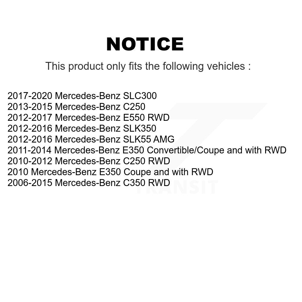 Paire d'assemblage de moyeu de roulement de roue avant, pour Mercedes-Benz C300 E350 C350 C250 E55
