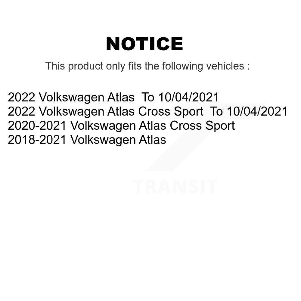 Paire d'ensemble roulement et moyeu de roue avant pour Volkswagen Atlas Cross Sport