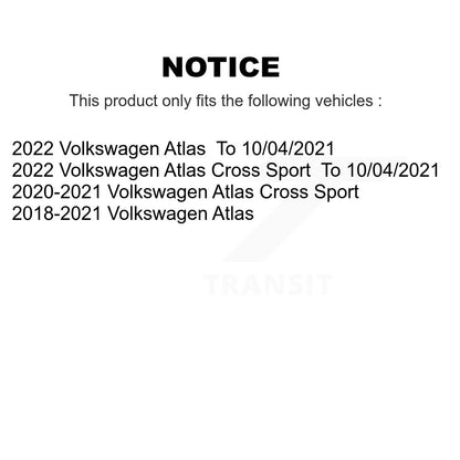 Paire d'ensemble roulement et moyeu de roue avant pour Volkswagen Atlas Cross Sport