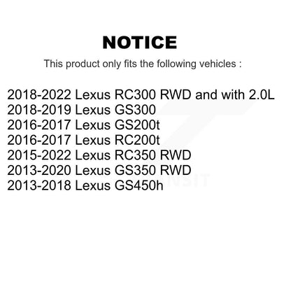 Kit d'assemblage de roulement et moyeu de roue avant et arrière, pour Lexus GS350 RC350 RC300 GS450h