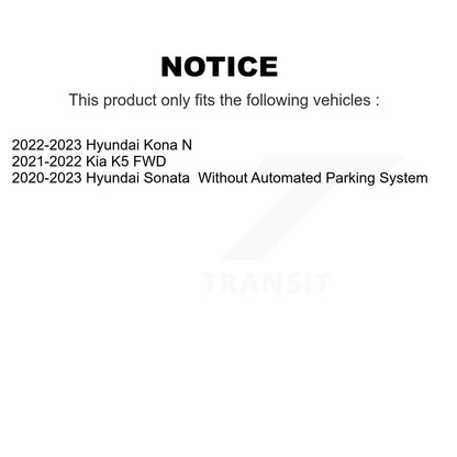 Kit d'assemblage de roulement et moyeu de roue avant et arrière, pour Hyundai Sonata Kia K5 Kona N