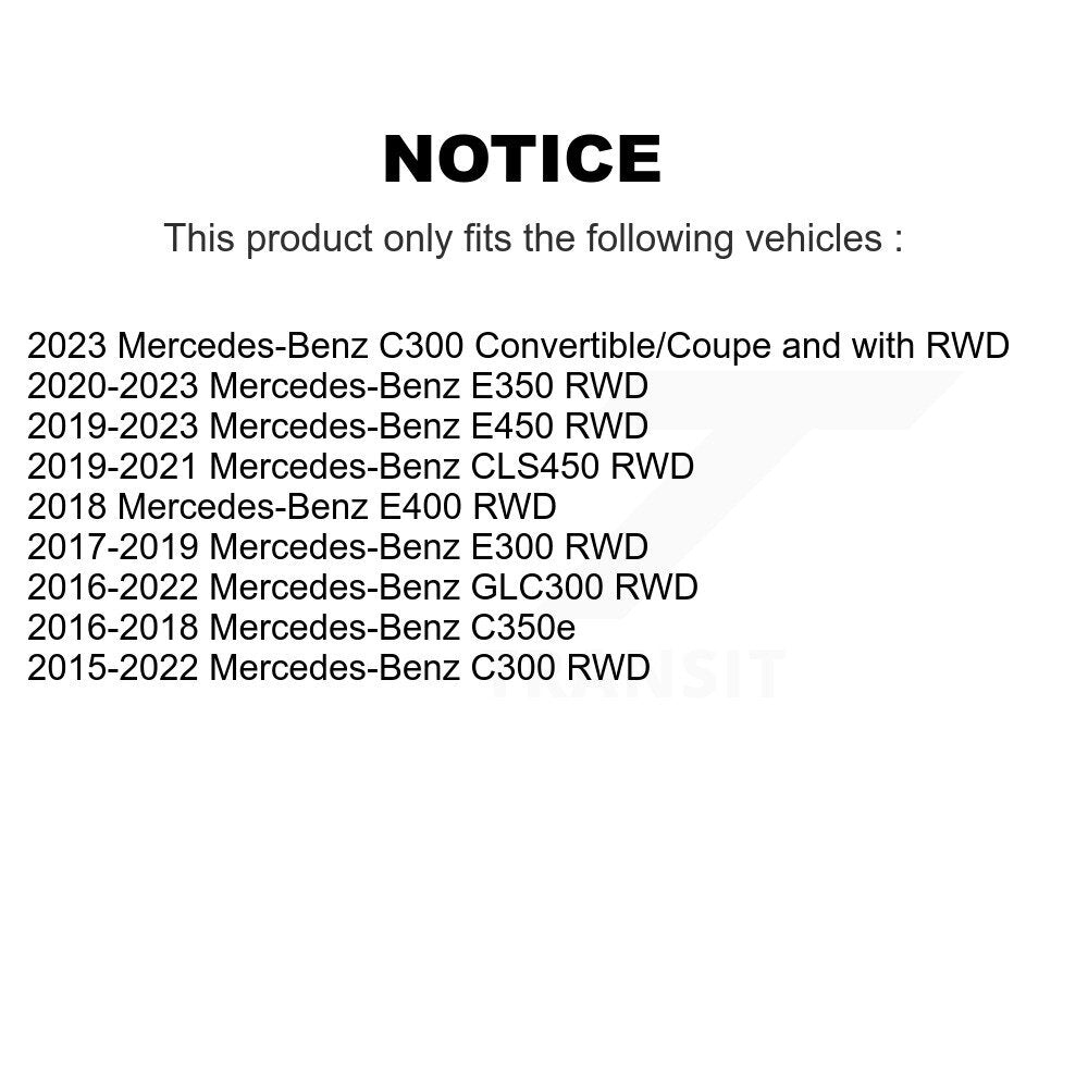 Paire d'assemblage de roulement et moyeu de roue avant, pour Mercedes-Benz GLC300 C300 E450 E400
