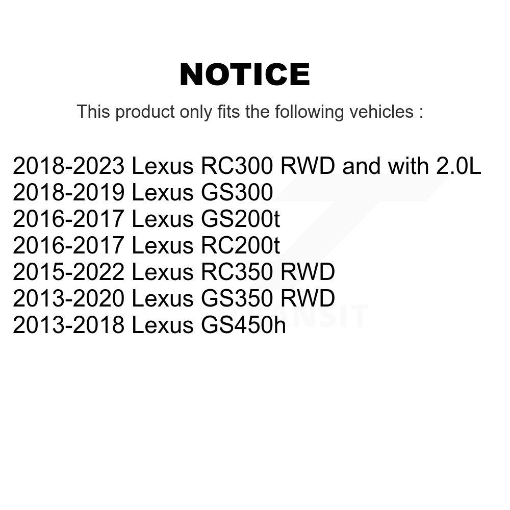 Paire d'assemblage de roulement et moyeu de roue avant, pour Lexus GS350 RC350 RC300 GS450h GS30