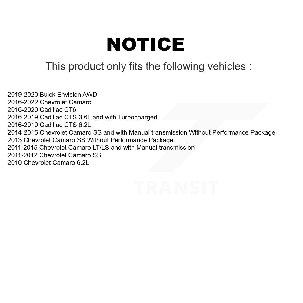 Paire d'assemblage de moyeu de roulement de roue arrière, pour Chevrolet Camaro Buick Envision CTS CT