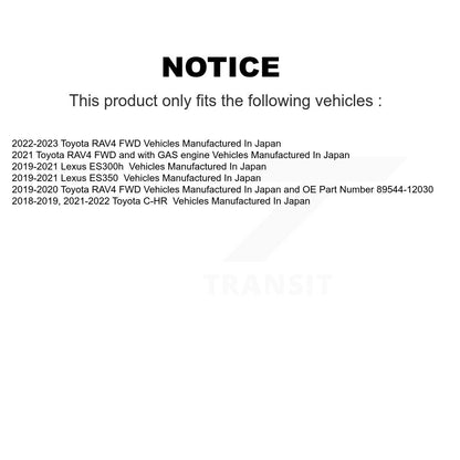 Paire d'assemblage de roulement et de moyeu de roue arrière, pour Toyota RAV4 C-HR Lexus ES350 ES300