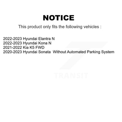 Paire d'assemblage de roulement et moyeu de roue arrière, pour Hyundai Sonata Kia K5 Elantra N Kona