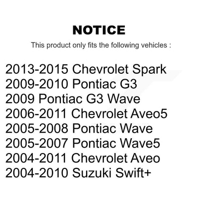Kit de roulement de roue avant et arrière, pour Chevrolet Aveo Pontiac Aveo5 Wave Spark G3
