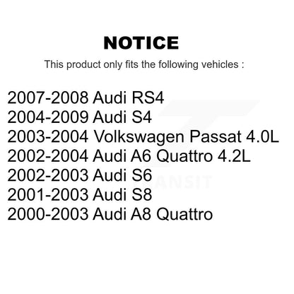 Kit d'assemblage de roulement de roue avant et arrière, pour Volkswagen Passat Audi S4 A6 Quattro