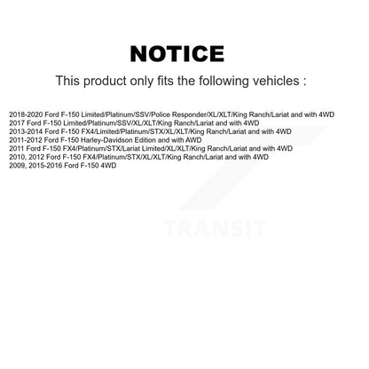 Bras de commande de Suspension avant et Kit de liaison d'assemblage de rotule pour Ford F-150