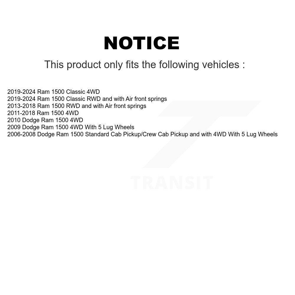 Kit de bras de commande de Suspension avant et de liaison à rotule, pour Ram 1500 Classic Dodge