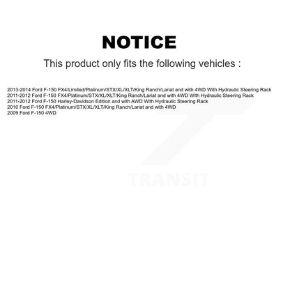 Bras de commande de Suspension avant et Kit de liaison d'extrémité de biellette de rotule pour Ford F-150