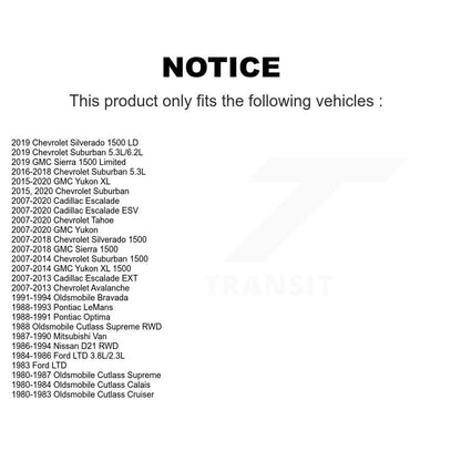 Paire de maillons avant pour Chevrolet GMC Sierra 1500 Silverado Tahoe Cadillac Yukon XL