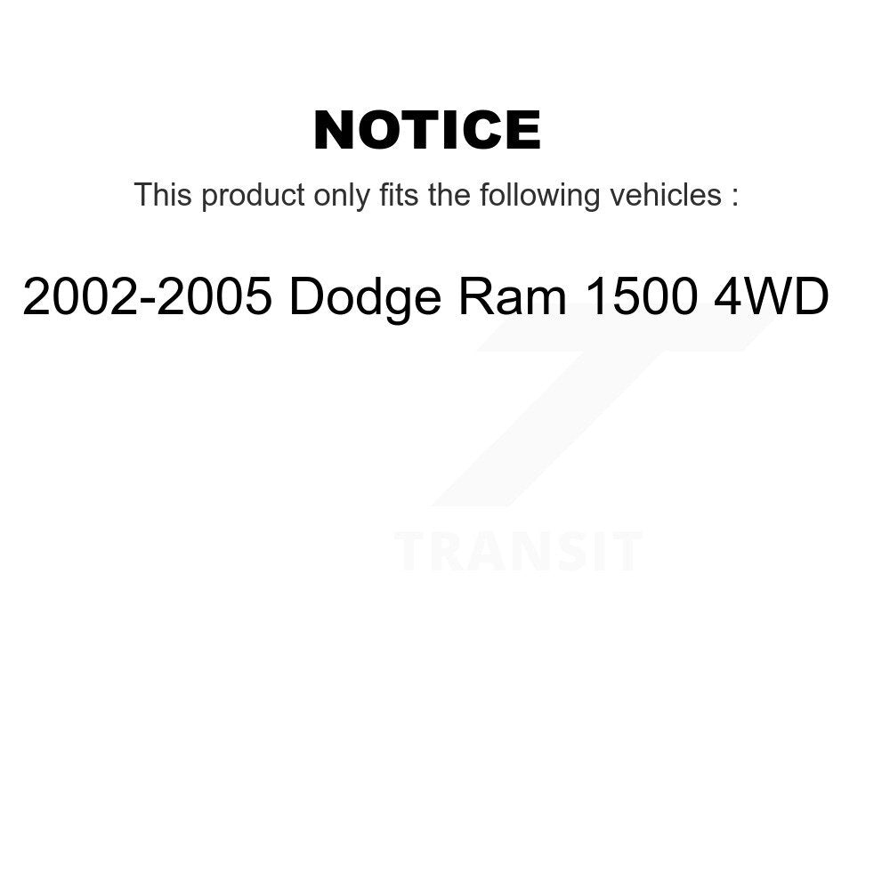 Paire de maillons de suspension avant pour Dodge Ram 1500 4WD 2002-2005 K72-100196