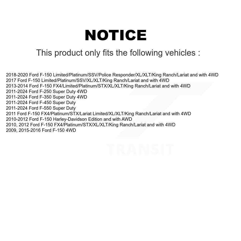 Paire de maillons de Suspension avant, pour Ford F-150 F-350 Super Duty F-250 F-450 F-550