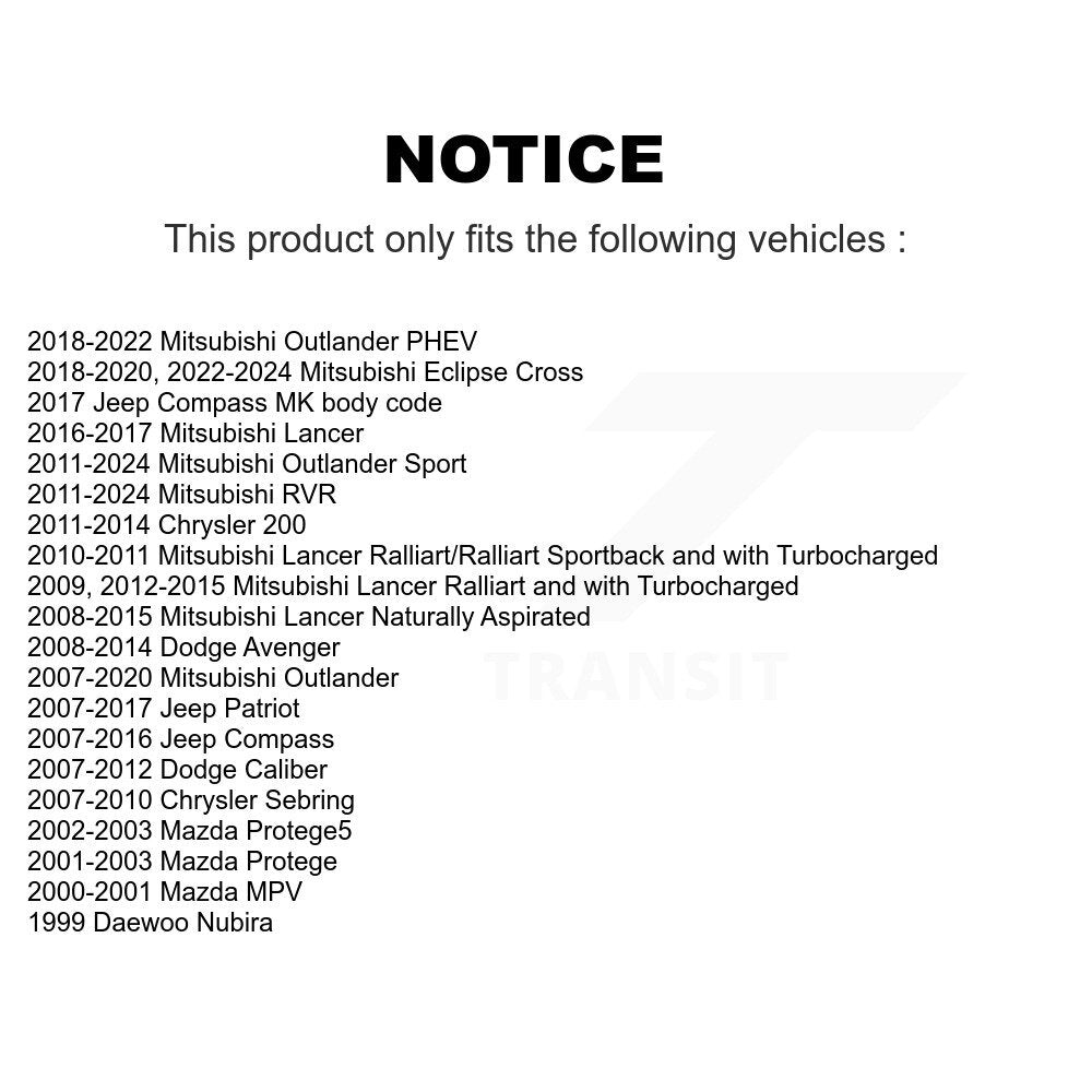 Paire de maillons avant pour Mitsubishi Jeep RVR Outlander Lancer Patriot Dodge Chrysler