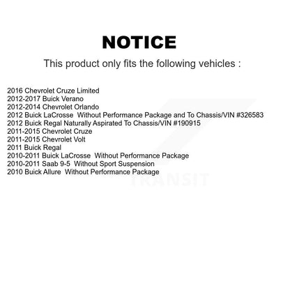 Paire de maillons avant pour Chevrolet Cruze Buick Verano Limited Orlando LaCrosse Volt
