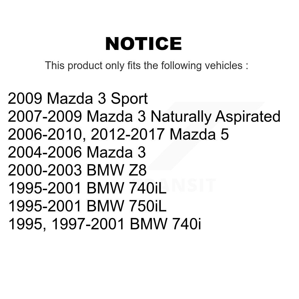 Paire de maillons de Suspension avant, pour Mazda 3 5 BMW 740i 740iL Z8 750iL Sport