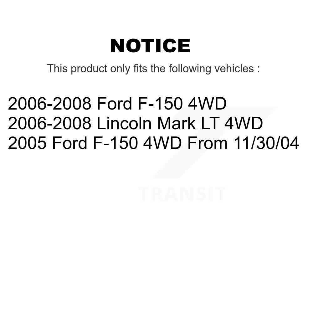 Paire de maillons de suspension avant pour Ford F-150 Lincoln Mark LT 4WD K72-100246