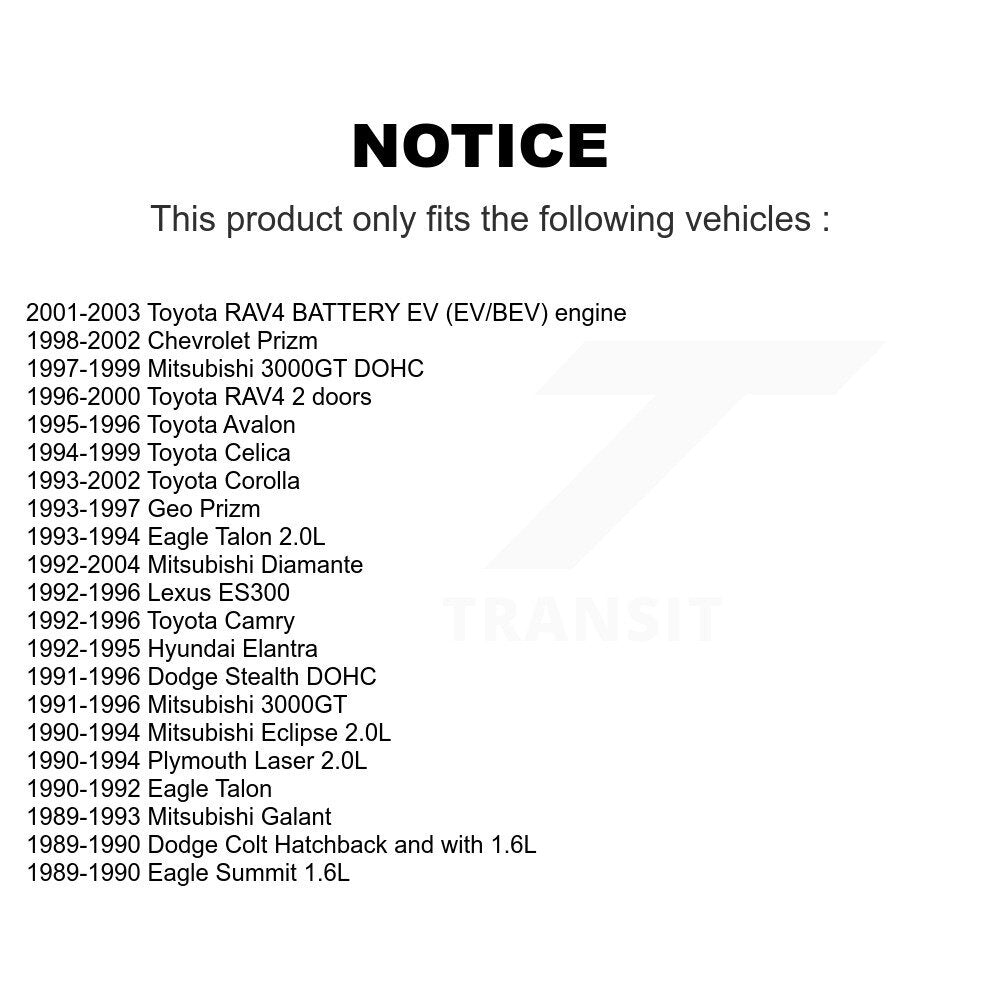Paire de maillons avant pour Toyota Corolla RAV4 Camry Dodge Stealth Celica Eagle Talon