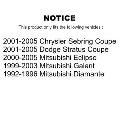 Paire de maillons arrière pour Chrysler Sebring Mitsubishi Eclipse Galant Dodge Stratus