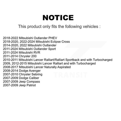 Paire de maillons arrière pour Mitsubishi RVR Lancer Outlander Chrysler Dodge Eclipse Cross