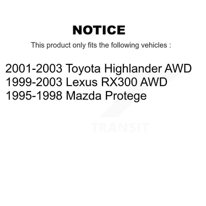 Paire de liens de Suspension arrière, pour Toyota Highlander Lexus RX300 Mazda Protege