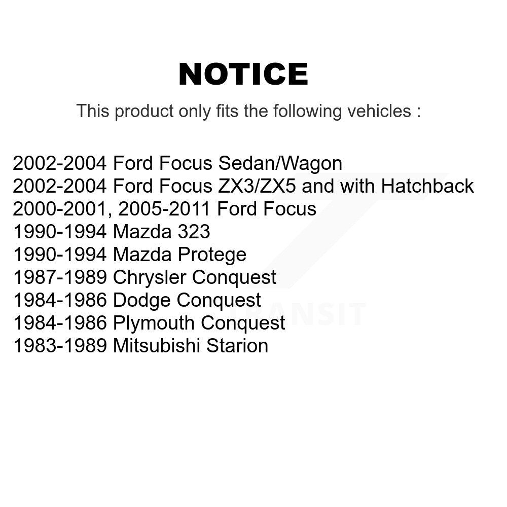 Paire de maillons arrière pour Ford Focus Mazda 323 Protege conquête Chrysler Mitsubishi