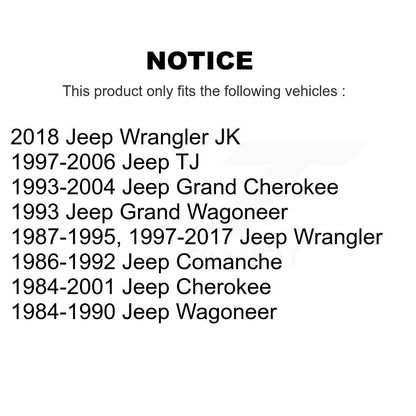 Paire de rotules de Suspension inférieure avant, pour Jeep Wrangler Grand JK TJ K72-10042