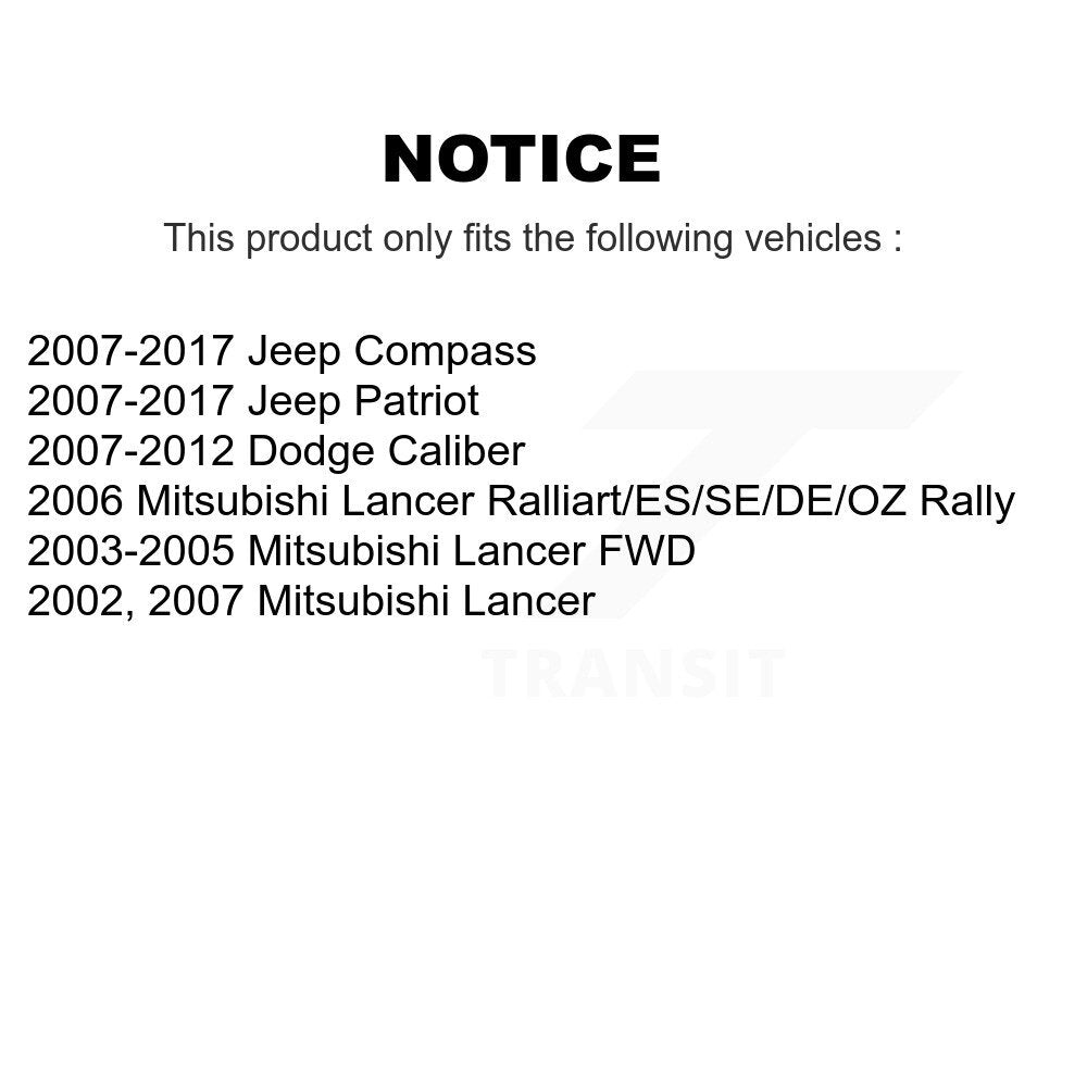 Paire de joints à rotule de Suspension inférieure avant, pour Jeep Patriot Compass Dodge Lance