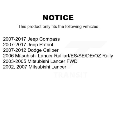 Paire de joints à rotule de Suspension inférieure avant, pour Jeep Patriot Compass Dodge Lance