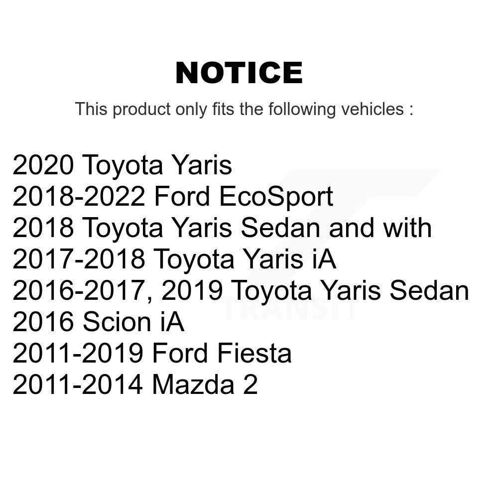 Paire de rotules de Suspension inférieure avant, pour Ford Fiesta Toyota Yaris 2 K72-10045
