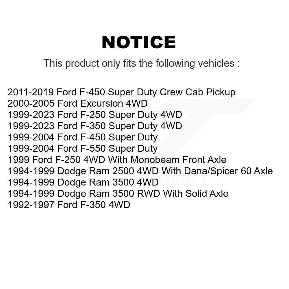 Paire de joints à rotule de Suspension inférieure avant, pour Ford F-350 Super Duty F-250