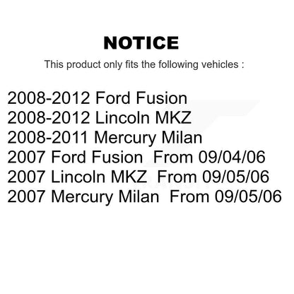Bras de commande avant inférieur avant et paire de rotule pour Ford Fusion Lincoln MKZ