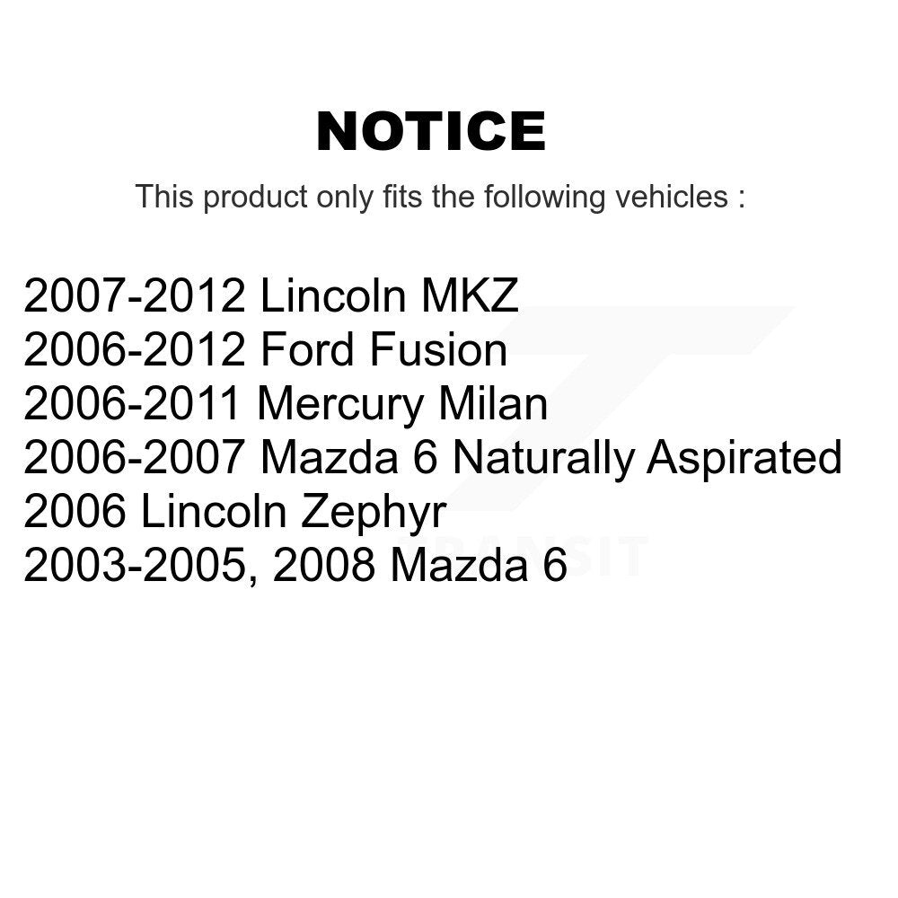 Kit de rotule de bras de commande avant et arrière, pour Ford Fusion Mazda 6 Lincoln